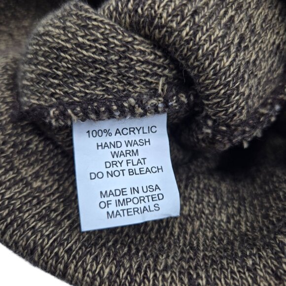 Ariat Men's Rebar Cap US Flag Outdoors Patch Insulated Beanie Acrylic Dark Brown - Picture 5 of 8